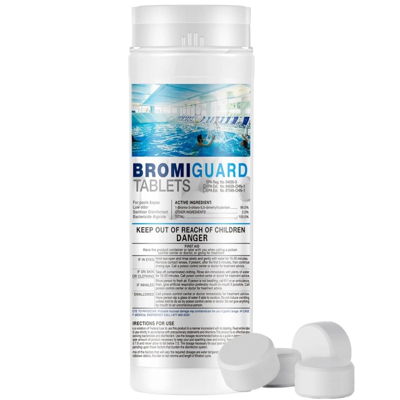 1-Bromo-3-chlor-5,5-dimethylhydantoin til swimmingpool og spa